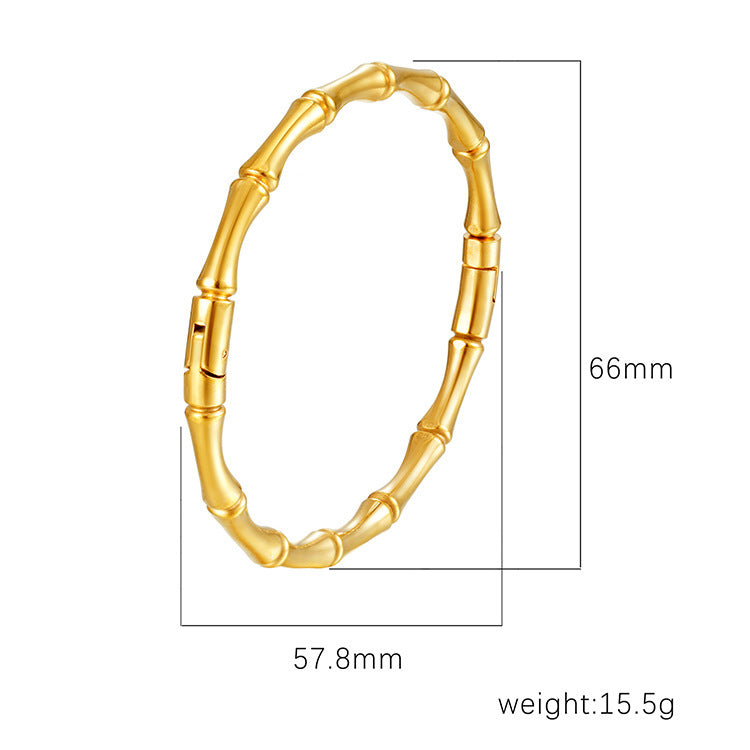 Stainless Steel Open-ended Bracelet Women's High Sense