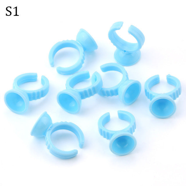 Auxiliary Tools For Grafting Eyelashes Eyelash Glue Ring Cups Cosmetic Tools Ring Rings