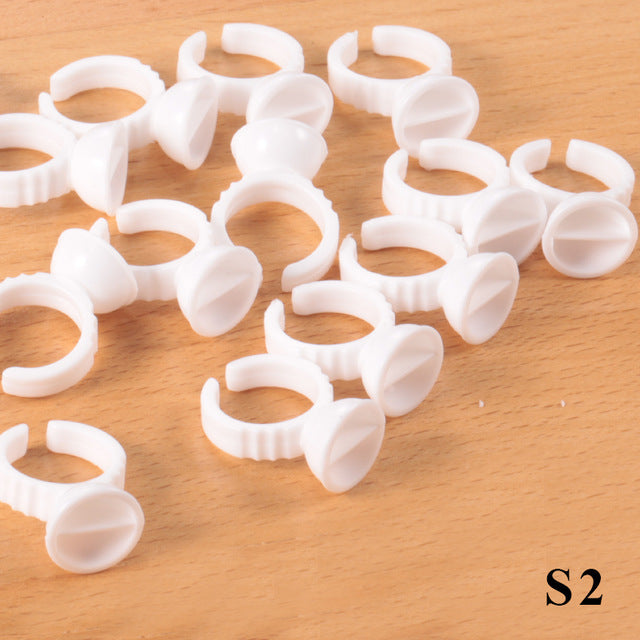 Auxiliary Tools For Grafting Eyelashes Eyelash Glue Ring Cups Cosmetic Tools Ring Rings