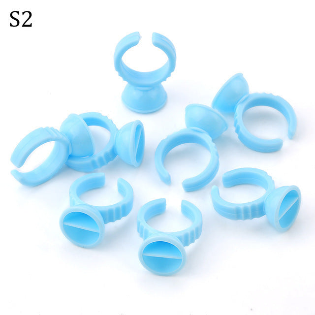 Auxiliary Tools For Grafting Eyelashes Eyelash Glue Ring Cups Cosmetic Tools Ring Rings