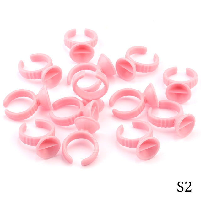 Auxiliary Tools For Grafting Eyelashes Eyelash Glue Ring Cups Cosmetic Tools Ring Rings