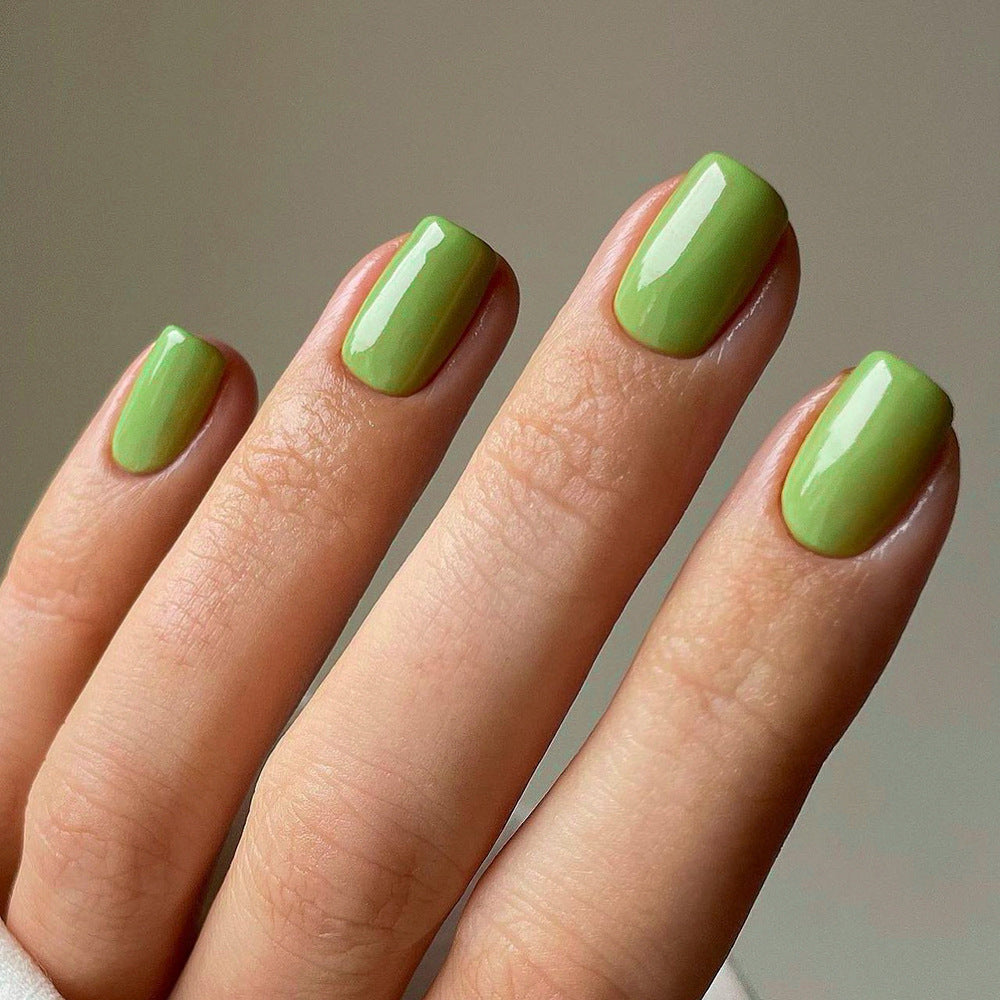 Classic Solid Color Fake Nails Color Short Square