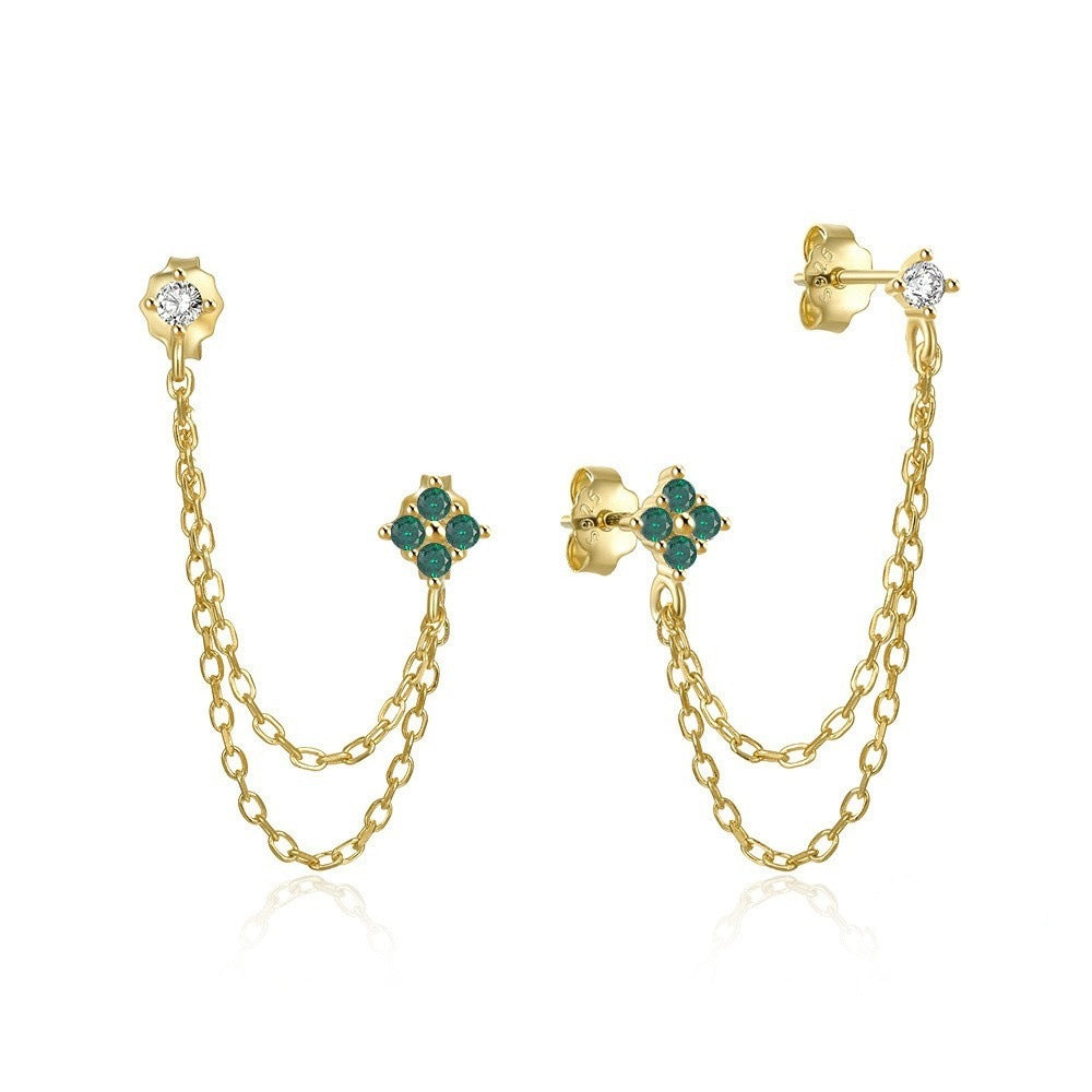 Chain Tassel Diamond Ear String Ear Studs Earrings