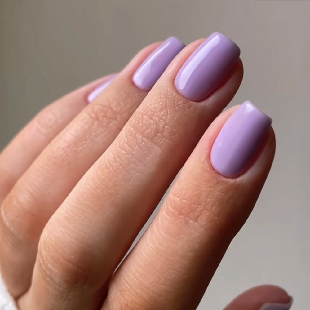 Classic Solid Color Fake Nails Color Short Square