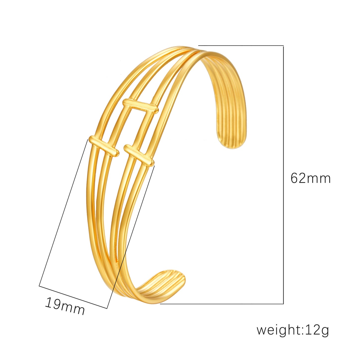 Stainless Steel Open-ended Bracelet Women's High Sense