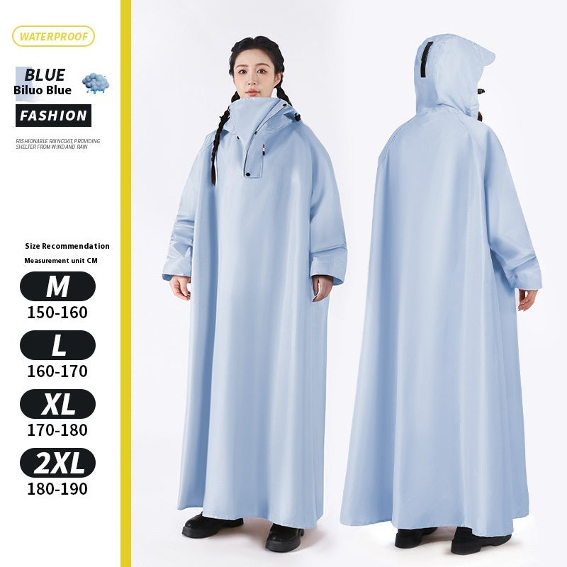 Portable Home Thickened Waterproof One-piece Raincoat With Sleeves