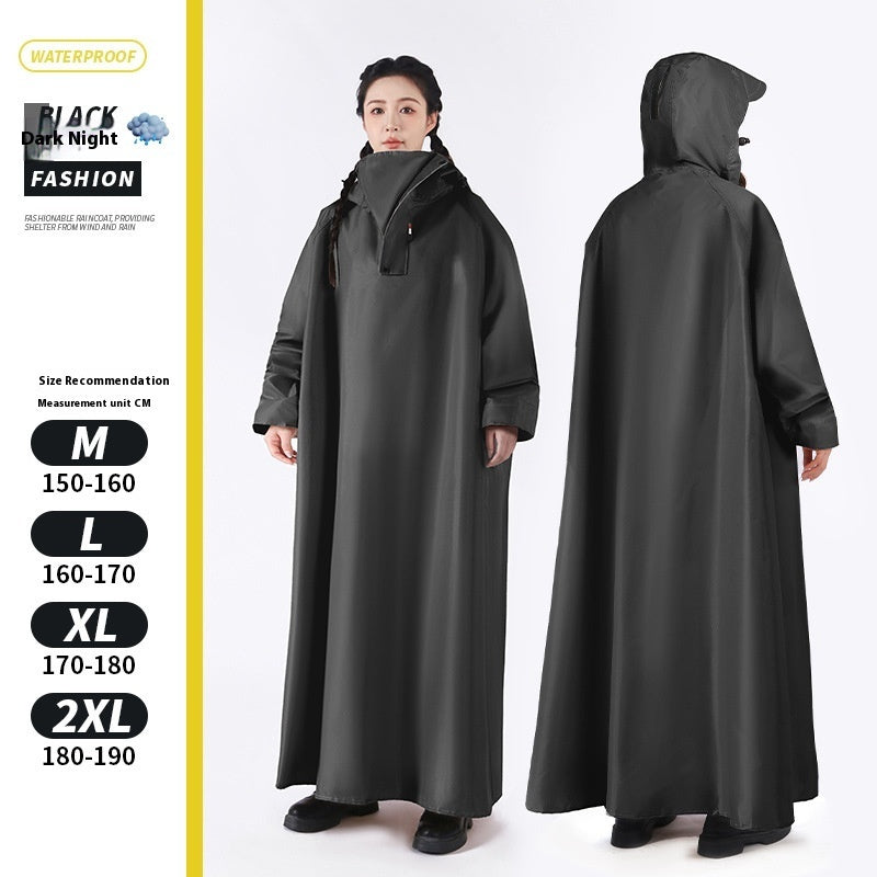 Portable Home Thickened Waterproof One-piece Raincoat With Sleeves