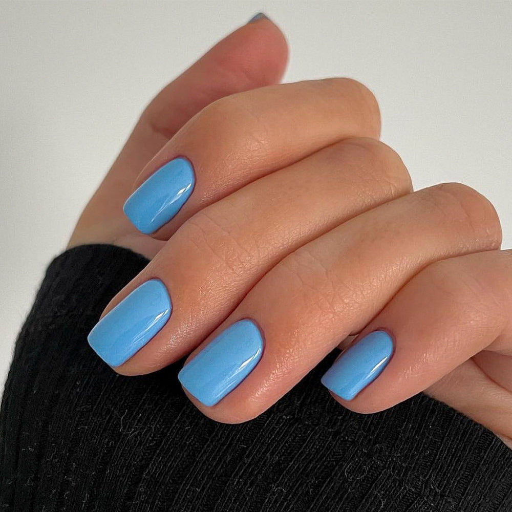 Classic Solid Color Fake Nails Color Short Square
