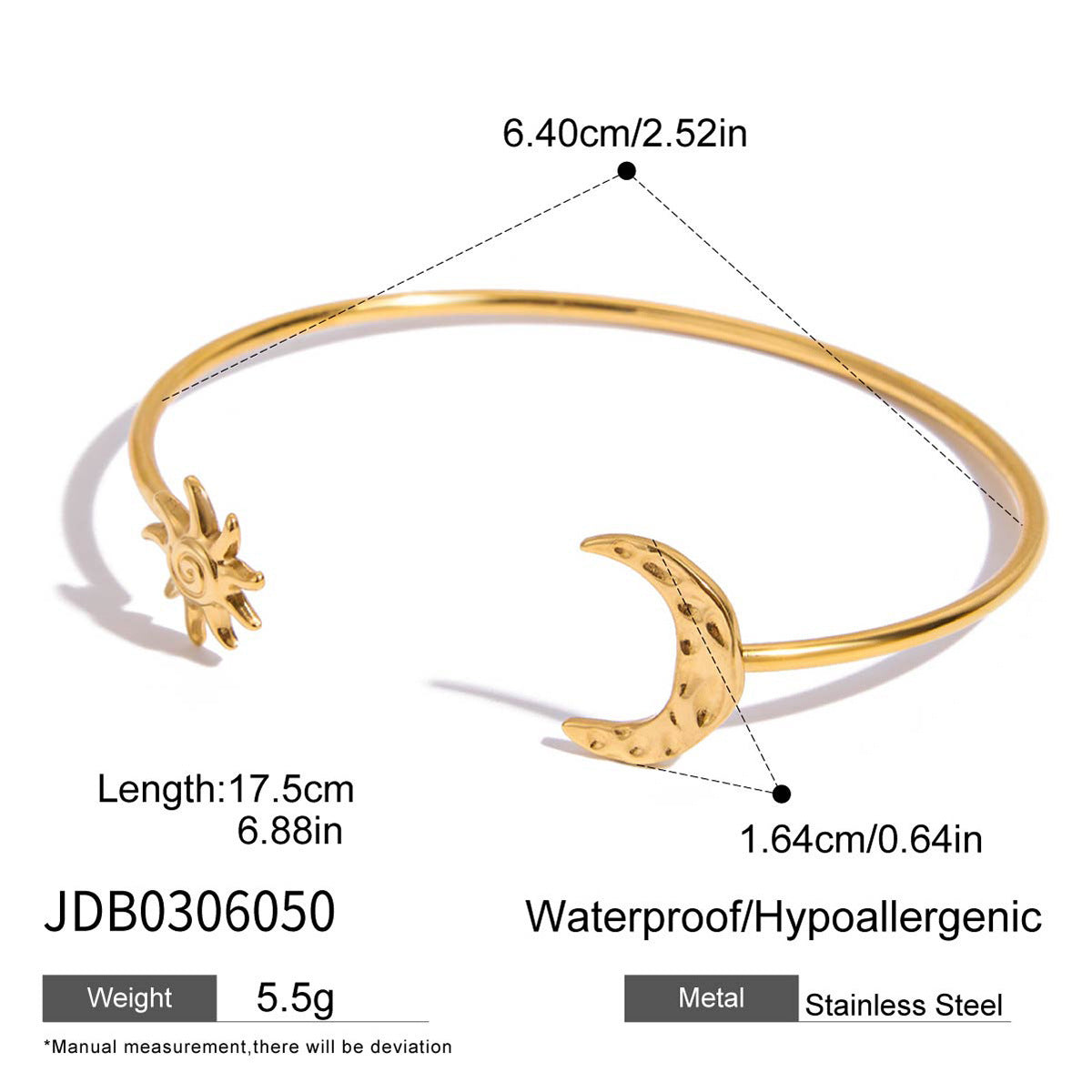 European And American Titanium Steel Bracelet Light Luxury High-grade Sun Jewelry Stainless Steel