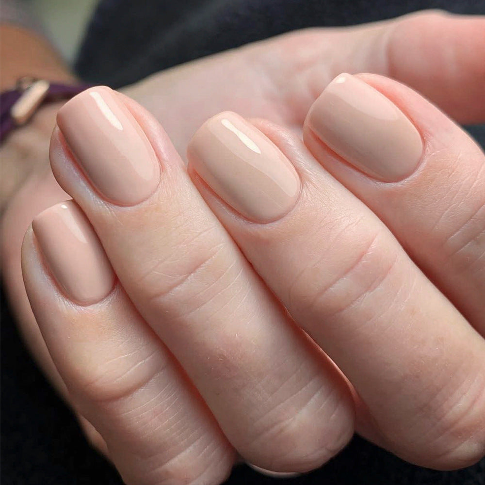 Classic Solid Color Fake Nails Color Short Square