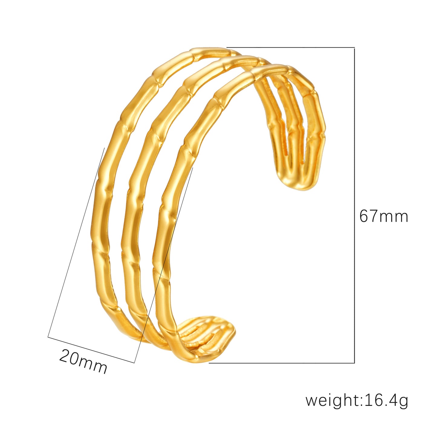 Stainless Steel Open-ended Bracelet Women's High Sense