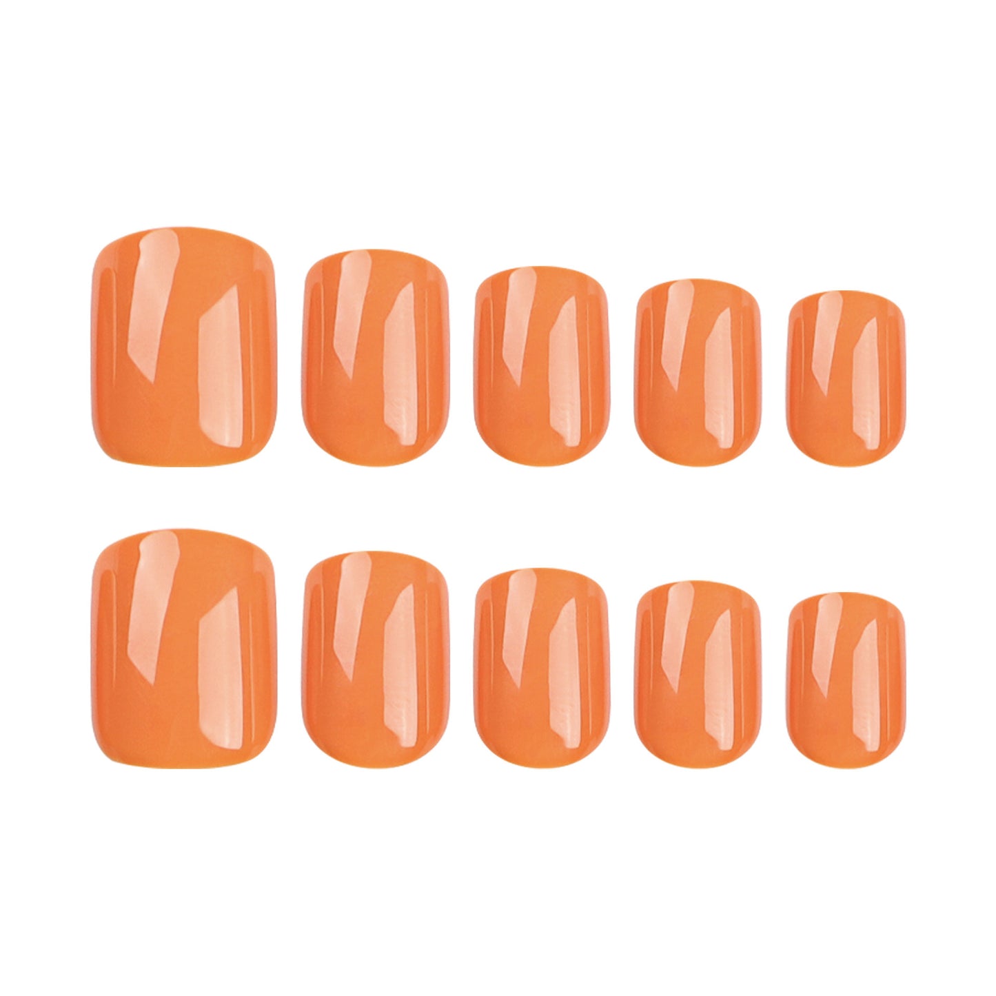 Classic Solid Color Fake Nails Color Short Square