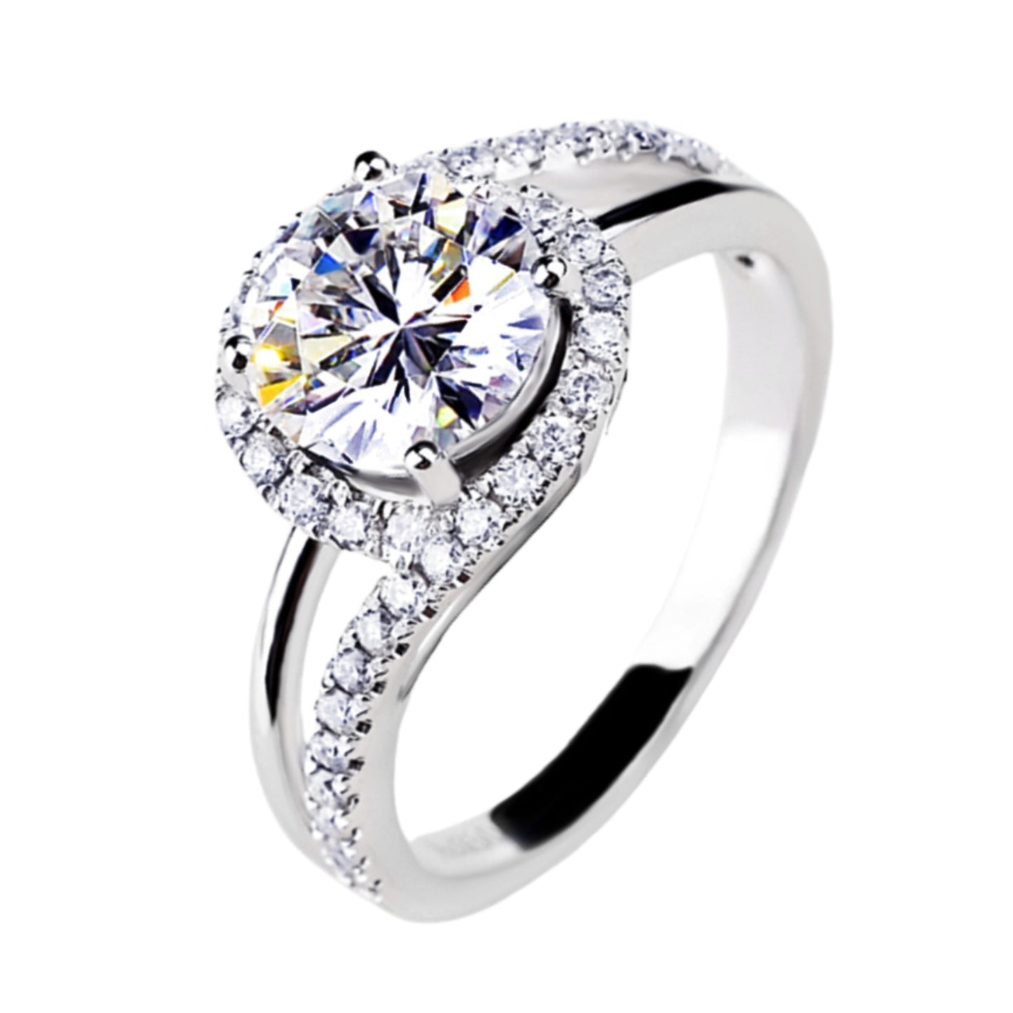 Diamond Shining Surround Small Diamond Twist Ring