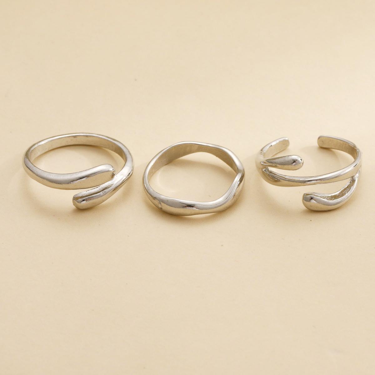 Irregular Water Drop Ring Suit 3-piece Set Women's Fashion Creative