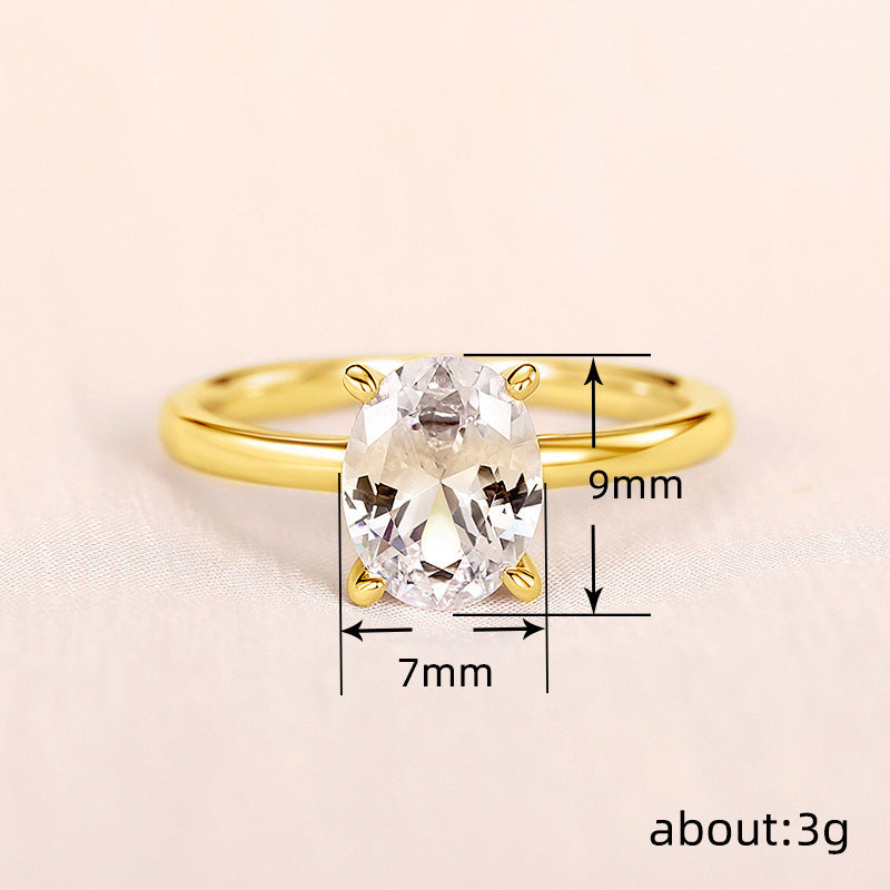 Oval Masonry Ring For Women