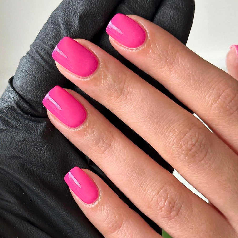 Classic Solid Color Fake Nails Color Short Square