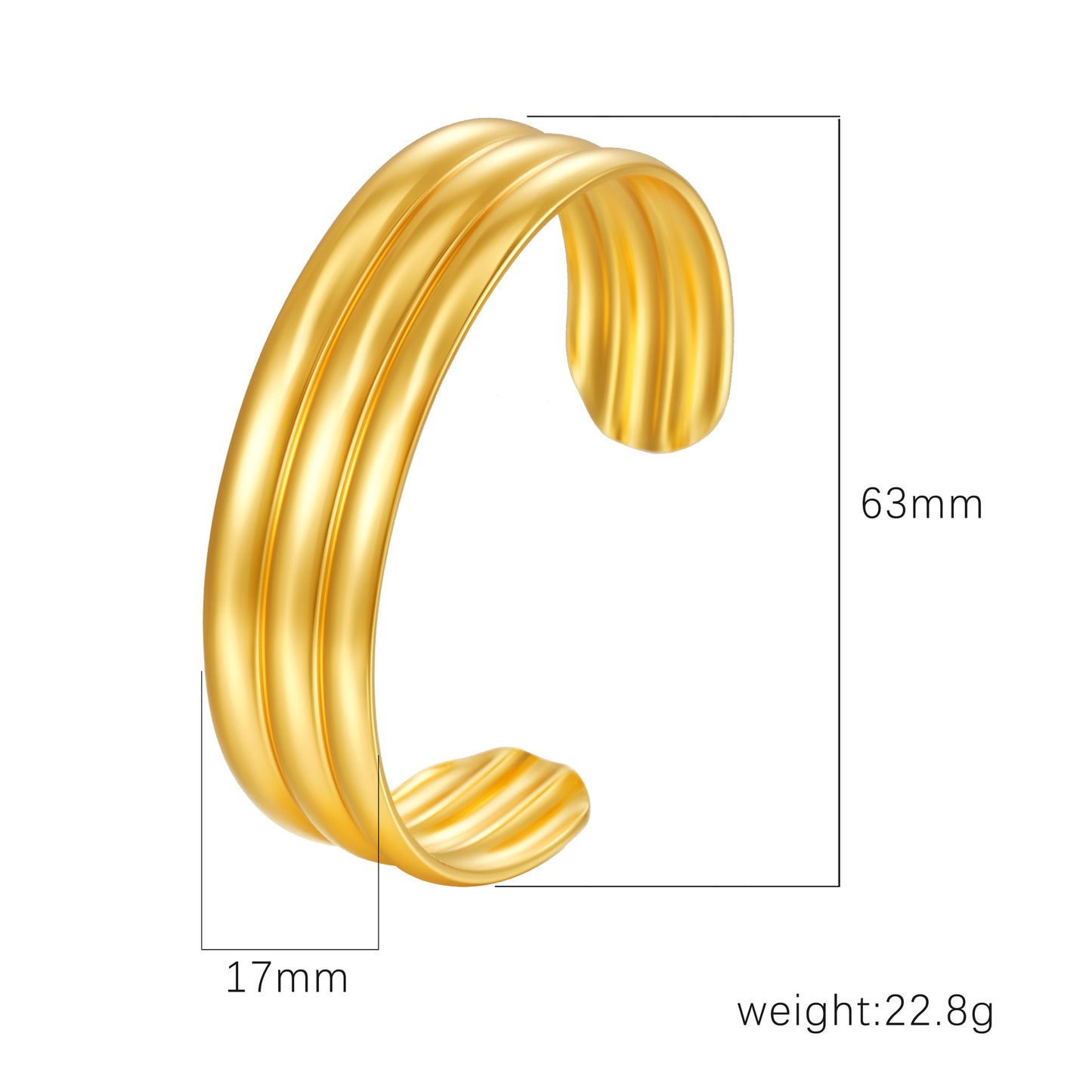 Stainless Steel Open-ended Bracelet Women's High Sense