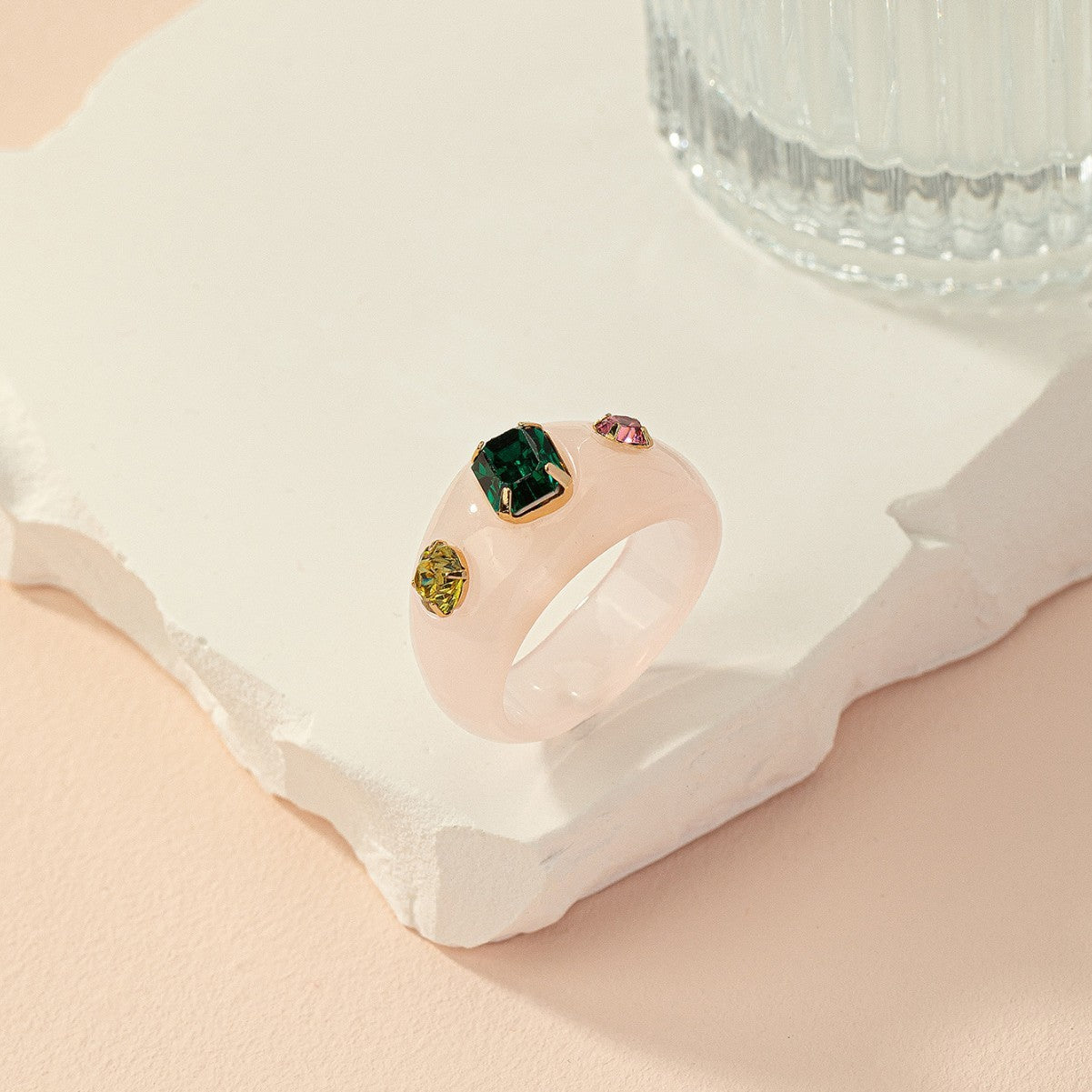 Transparent Exquisite Ring For Women Retro Minority Ornament