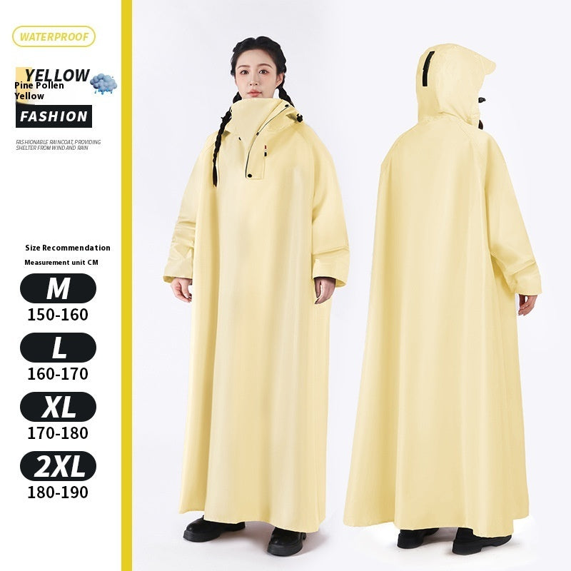 Portable Home Thickened Waterproof One-piece Raincoat With Sleeves
