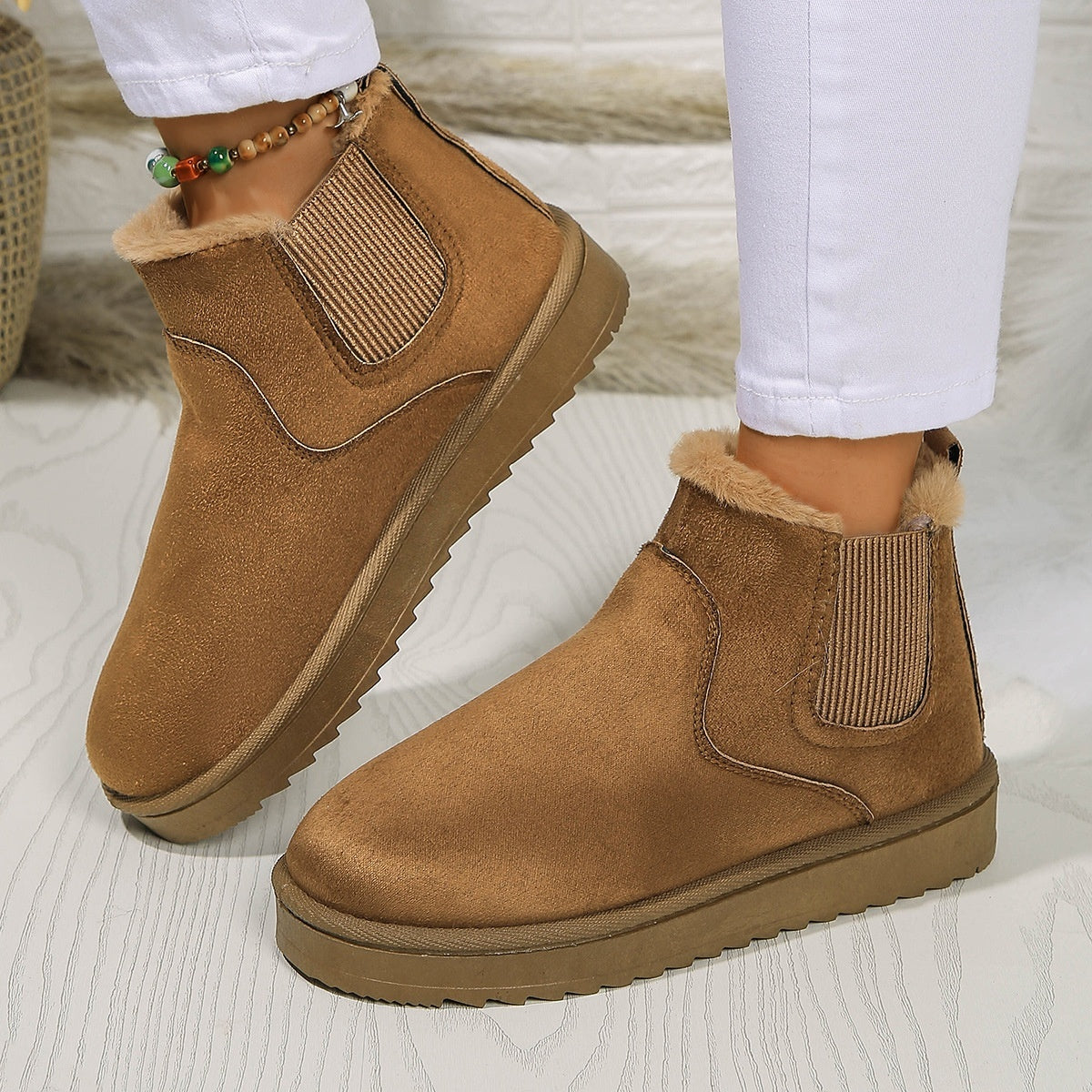 Women's Thick Fleece-lined Winter Boots Cotton-padded Shoes