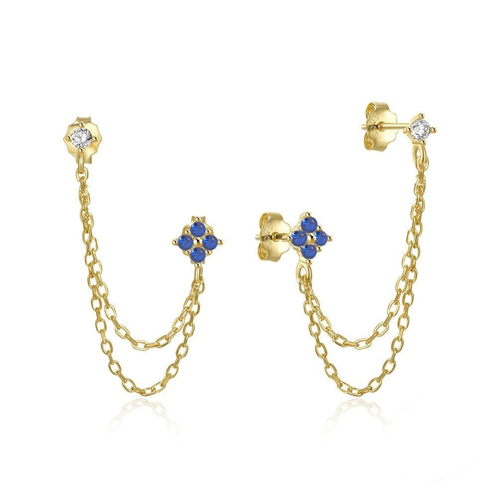 Chain Tassel Diamond Ear String Ear Studs Earrings