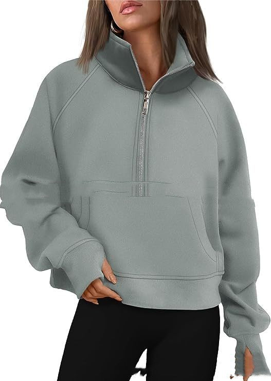 Loose Lapel Fleece-lined Sweater Women