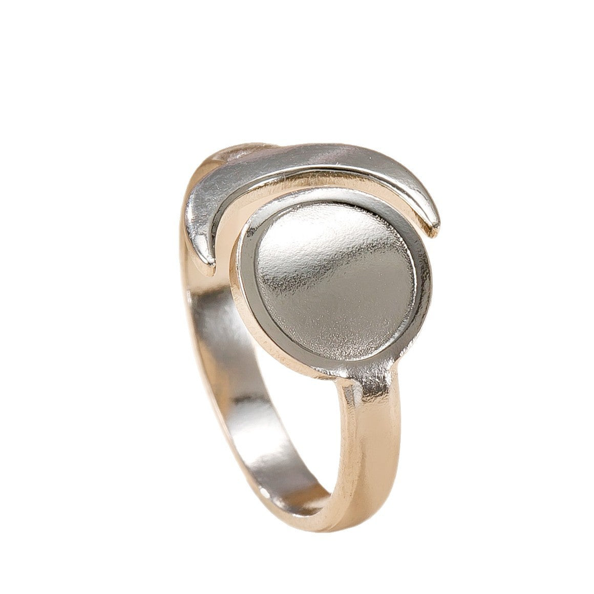 Stainless Steel Ring Oil Pressure Hollow Star Moon Open Ring Female