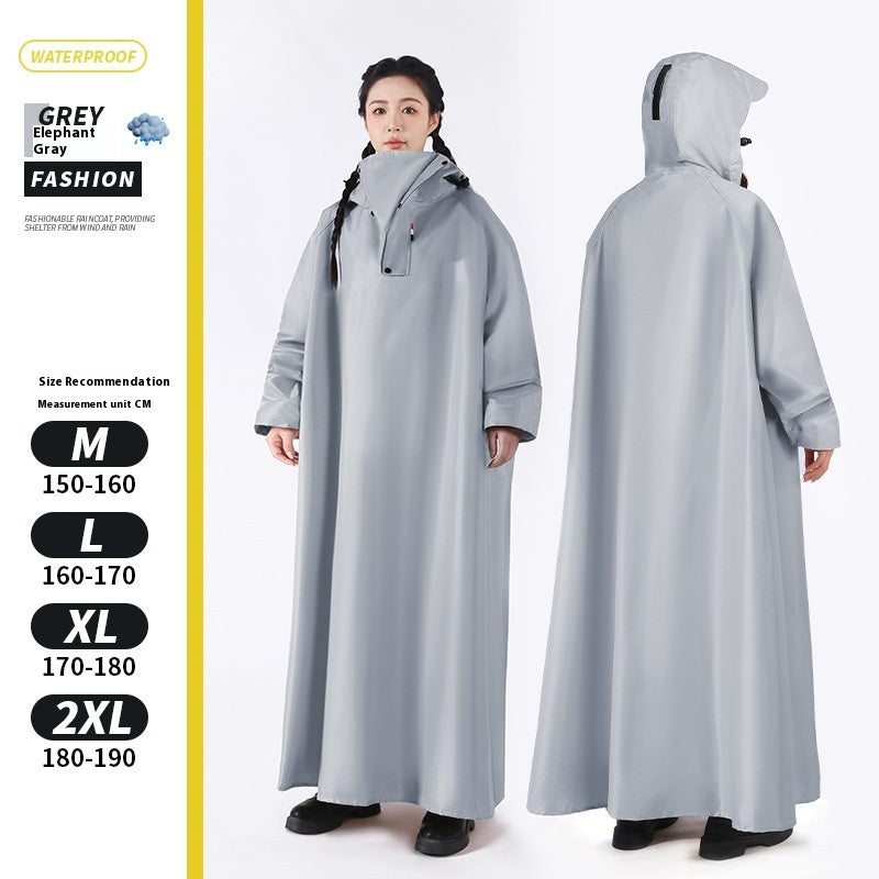 Portable Home Thickened Waterproof One-piece Raincoat With Sleeves