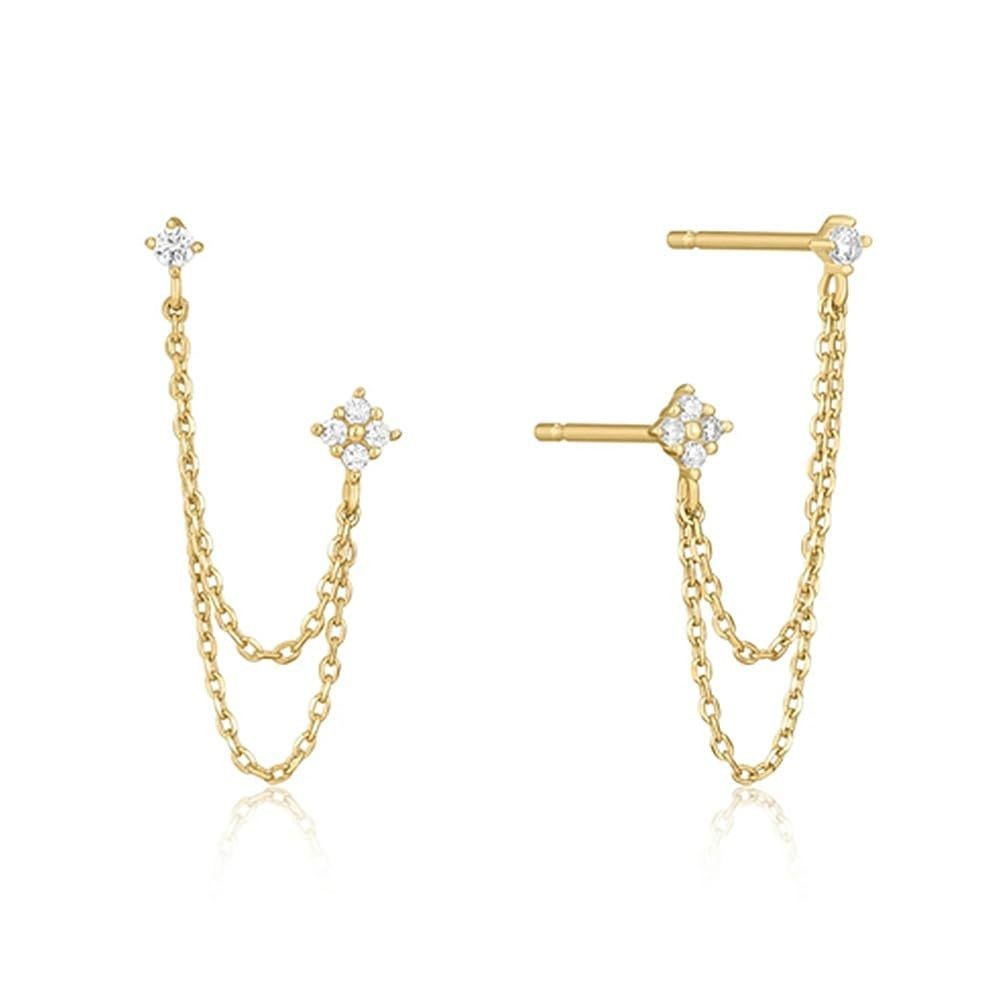 Chain Tassel Diamond Ear String Ear Studs Earrings