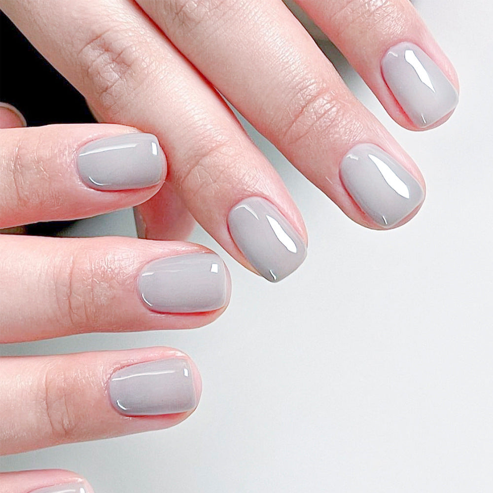 Classic Solid Color Fake Nails Color Short Square
