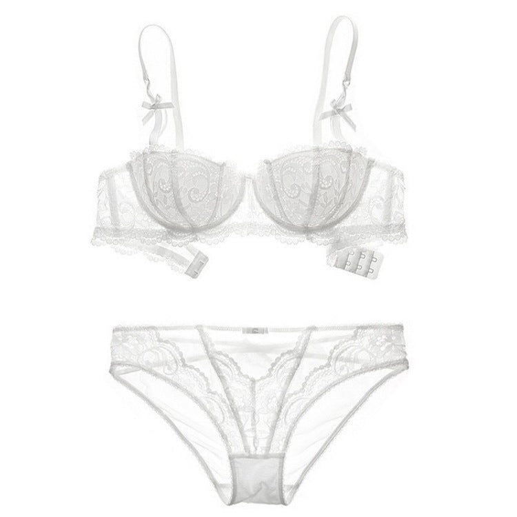 Thin half cup gather bra