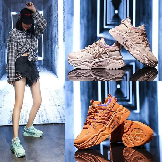 Thick-soled Autumn And Winter Student Sports White Shoes