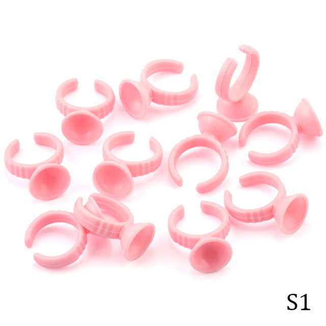 Auxiliary Tools For Grafting Eyelashes Eyelash Glue Ring Cups Cosmetic Tools Ring Rings
