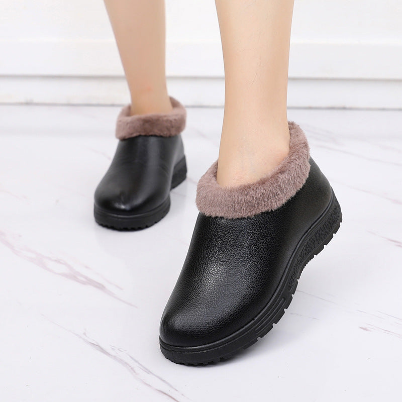 Winter Lady Old  Cloth Shoes Non Slip