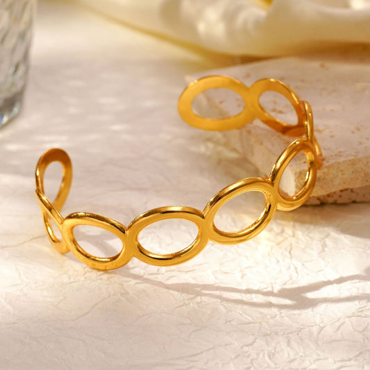 Stainless Steel Open-ended Bracelet Women's High Sense