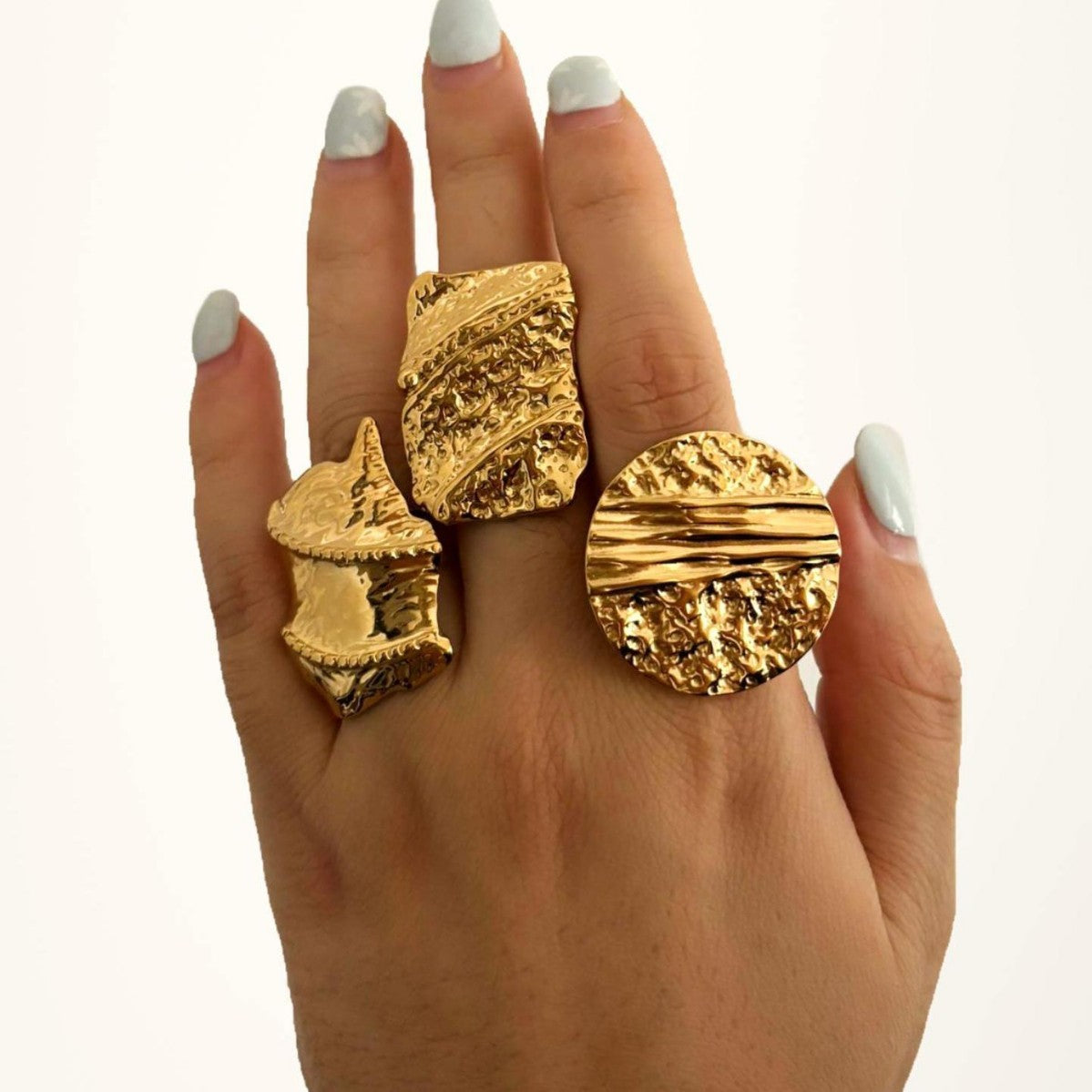 RETRO Geometric Irregular Opening Women's Ring