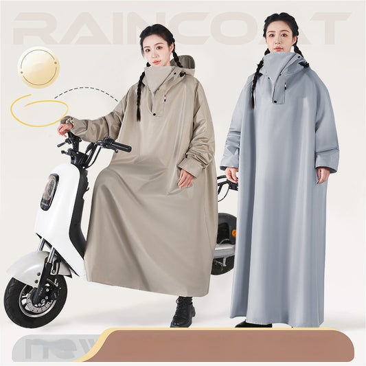Portable Home Thickened Waterproof One-piece Raincoat With Sleeves