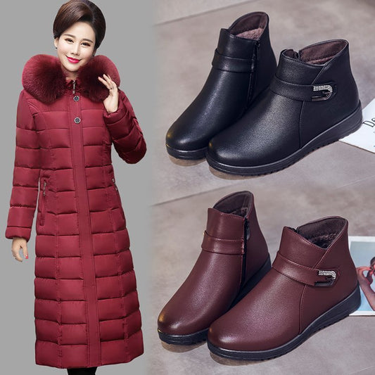 Winter Mother Shoes Cotton Middle-aged And Elderly Plus Velvet